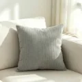 Noordse stijl grijze corduroy pluche kussenhoes voor decoratie van de bank thuis - 50*30cm (Enkele Hoes Zonder Vulling) / Zilver