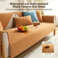 Waterdichte bruine bankhoes, kattenkrab bestendige hoes voor een moderne woonkamer - 50x70cm / Bruin