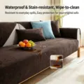 Waterdichte en antislip bruine suède bankhoes beschermer voor huisdieren en dagelijks morsen - 50*70cm / Donkerbruin