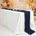 Marineblauwe kaasdoek tafelloper voor bruiloft en feestdecoratie - Marineblauw