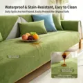 Moderne groene waterdichte fluwelen bankhoes voor huisdieren met antislip achterkant - 50x70cm / Groen