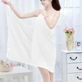 Toalla de baño portátil de microfibra blanca para mujer suave absorbente y secado rápido - Bata / 140*70cm / Blanco