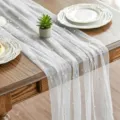 Eleganter weißer Tüll-Tischläufer mit Perlen für eine stilvolle Tischdekoration - 80*100cm / Weiß