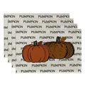 Set of 4 cotton linen Thanksgiving table placemats with leopard pumpkin pattern - Letter Leopard Double Pumpkin Style (CD22924 -61) / 32*45CM (4 Pieces/Pack)
