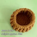 Handmade brown crochet flower pot base and coaster with a 5.5cm bottom diameter - Base Only (Without Top Part) / Bottom 5.5cm x Height 5cm / Brown
