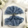 Stoffige blauwe kaasdoek gaas servet voor elegante feest- en bruiloftstafel - 44x44cm / Haze Blauw