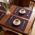 Sets de table rectangulaires violets aspect lin pour décoration de table - 1 Pièce/Paquet / Violet