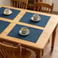 Sets de table tissés double couche bleu foncé pour isolation thermique de table - 1 Pièce/Paquet / Bleu marine