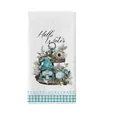 Soft microfiber kitchen hand towel with festive winter gnome and Hello Winter print - Nordic Gnome Hello Winter Print Style (MB2486 (2)) / 40x60cm