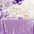 Shimmering purple sequin tablecloth for party and wedding banquet decoration - Violet