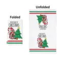 Festive Christmas microfiber kitchen hand towel featuring cute gnome and tree print - Striped Hat Gnome Merry Christmas Print Style (22XWHA0030 (9)现货) / 40x60cm