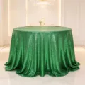 Eleganter smaragdgrüner runder Pailletten-Tischtuch ideal für Hochzeiten und Bankettpartys - Grün