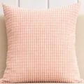 Soft pink corduroy corn kernel texture throw pillow cover for home decor - 50x30cm / Dusty Pink