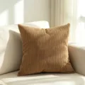 Zachte bruine corduroy kussensloop voor bank en Scandinavische huisdecoratie INS-stijl - 50*30cm (Enkele Hoes Zonder Vulling) / Lichtkoffie