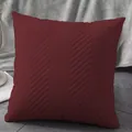 Burgundy quilted velvet pillowcase featuring a classic embossed herringbone design - Burgundy