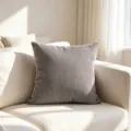 Premium grijze corduroy vierkante kussenhoes voor bankdecoratie in Scandinavische stijl - 50*30cm (Enkele Hoes Zonder Vulling) / Grijs