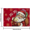 Festive Christmas placemat featuring a vintage Santa Claus design, size 18x12 inches - Retro Red Santa Claus HOHOHO