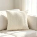 Premium zachte witte corduroy pluche kussenhoes voor minimalistische bank en decoratie - 50*30cm (Enkele Hoes Zonder Vulling) / crème