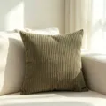 Zachte saliegroene corduroy vierkante kussensloop voor modern minimalistisch bankdecor. - 50*30cm (Enkele Hoes Zonder Vulling) / Bruingroen