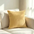 Geel corduroy kussensloop in Noordse stijl voor bank of auto decoratie - 50*30cm (Enkele Hoes Zonder Vulling) / Lichtgeel