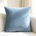 Soft square velvet pillowcase in elegant light blue for minimalist home decor style - Haze Blue / 40x40cm (One Piece Without Core)