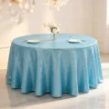Hellblaue runde Pailletten Tischdecke für Hochzeit und Partys - Himmelblau