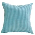 Soft light blue corduroy corn kernel texture decorative square throw pillowcase cover - 50x30cm / Light Sky Blue