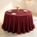 Runde Pailletten-Tischdecke in Burgund für Hochzeit- und Party-Tischdekoration - Burgunderrot