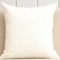 White corn kernel corduroy pillowcase with minimalist Nordic texture design - 50*30cm (No Insert) / Beige