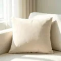 Minimalist cream white velvet pillow cover for luxury home sofa decor soft square cushion - Nude / 40*40cm