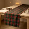 Chemin de table de Noël avec motif à carreaux rouge et vert en tissu brossé. - 30cm*45cm (1 Set de table) / Carreaux de Noël rouge-vert (ZQ260819-11)
