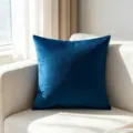 Premium soft solid dark blue velvet cushion cover for minimalist nordic home decor style - 30*50cm (1 Piece) / Navy Blue