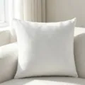 Solid white velvet pillow cover on a modern sofa - Pure White / 40*40cm