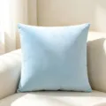 Light blue velvet cushion cover minimalist solid color square pillowcase for sofa - Light Blue / 40*40cm