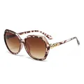 Chic oversized polygon sunglasses for women with tortoiseshell frame and gradient lenses - Tortoise