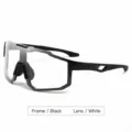 Outdoor sports cycling sunglasses featuring a black frame and clear windproof lenses - Black Frame Clear Lens