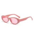 Stylische rosa ovale Cat-Eye-Sonnenbrille für Damen im angesagten Retro-Vintage-Design - Rosa Rahmen / Rosa Gläser