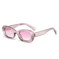 Lunettes de soleil roses transparentes pour femmes avec verres ovales. - Monture Violette Verres Dégradés Violets