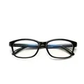 High-quality black full-rim anti-blue light myopia glasses for men and women sale - Glossy Black Frame / Myopia 225 Degrees