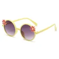 Sunflower children's sunglasses with yellow frames and UV protection for outdoor use - Yellow Frame Gradient Grey Lenses
