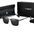 Stylish men's polarized sunglasses with gunmetal frame including black protective case and gift box - Polarized Full Set Packaging / Gunmetal Frame Grey Lens