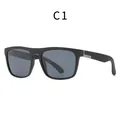 Gafas de sol polarizadas negro mate para hombre con montura cuadrada y protección UV - Montura Negro Mate - Lente Gris