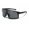 Gafas de sol deportivas para niños con lente negra envolvente para ciclismo y montaña. - Montura Negra Lente Gris