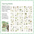 Αδιάβροχα αυτοκόλλητα PET σειρά Spring Walk για ημερολόγιο και διακόσμηση DIY - 20 Τεμάχια/Συσκευασία / Ανοιξιάτικη Βόλτα