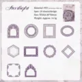 Vintage μωβ PET αδιάβροχα αυτοκόλλητα κορνίζες για scrapbooking και χειροτεχνία - 20 Τεμάχια/Συσκευασία / Starlight