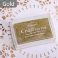 Almohadilla de tinta dorada premium para estampar en tela madera y papel manualidades - Dorado