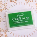 Almohadilla de tinta verde claro grande para sellos en tela madera y papel manualidades - Verde claro