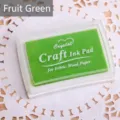 Almohadilla de tinta verde fruta para pintura con dedos y sellos de boda DIY - Verde Fruta
