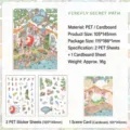 Firefly Secret Path 3D miniature scenery stickers set with 2 PET sheets and 1 card - 3 Sheets / Firefly Secret Path