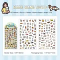 Set of 2 cute cartoon dog PET waterproof stickers for scrapbooking and DIY crafts. - 2 Pieces/Pack / Puppy Planet